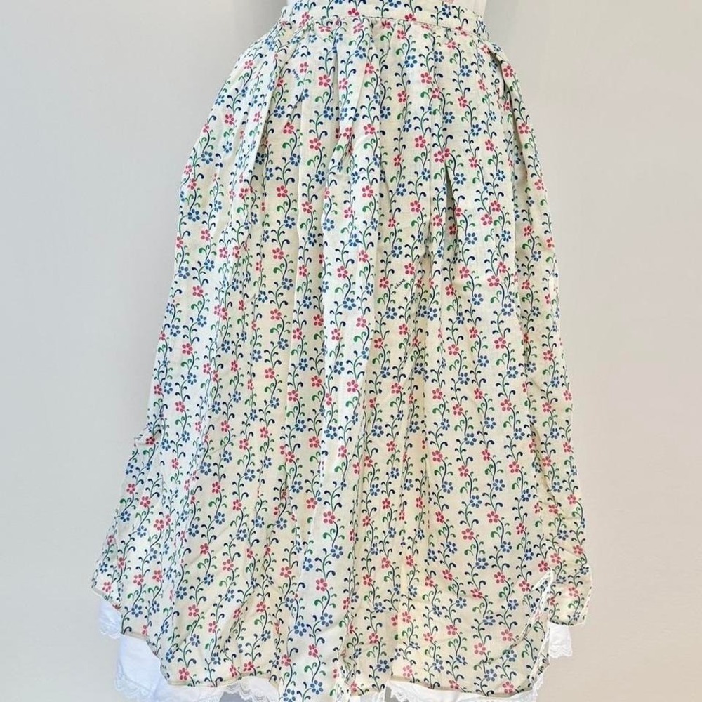 Celine vintage 70s floral cream skirt womens 40 - Picture 2 of 5
